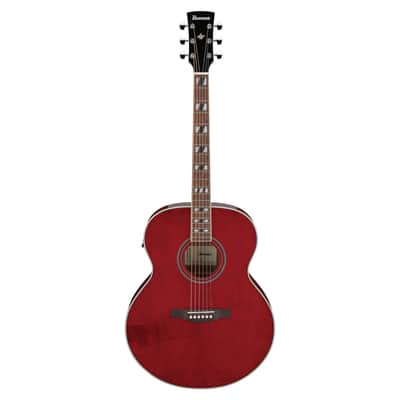 Used Ibanez AJ70M1E Acoustic-Electric Guitar - Wine Red High Gloss image 2