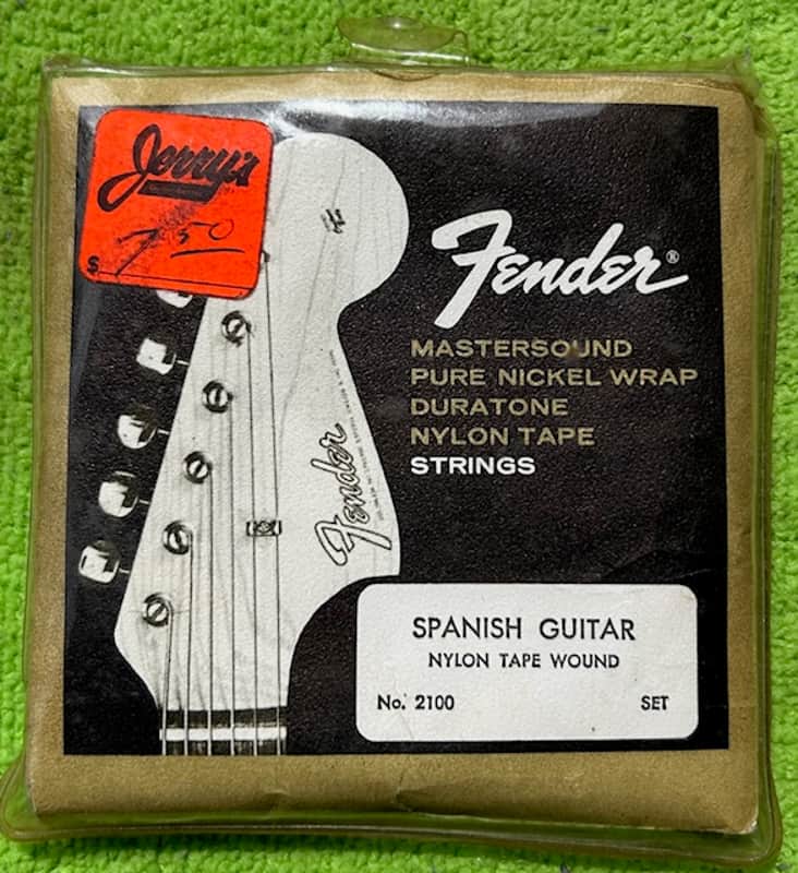 Fender #2100 Set: Spanish Guitar Nylon Tape Wound Strings Late 1960's - Black image 1