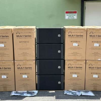 (4) Wharfedale Pro WLA-112-BL Active 12" Line Array #6192 (THS) image 1