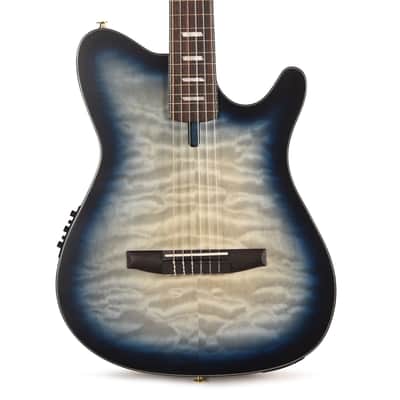 Ibanez FRH20QMNCTL Acoustic Electric Guitar Cosmic Blue Sunburst Low Gloss image 2