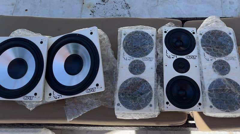 CAT Home Theater (LCR & Subwoofers) Early 2000's - White image 1