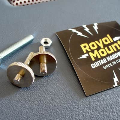 Orville by Gibson soft brass 50 thumbwheels and posts adapters for ABR-1 bridge Les Paul Royal Mount 2026 - Nickel image 4
