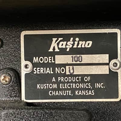 Kasino 100 1972 - Black Tolex image 5