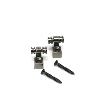 Brio Set of 2 Roller String Retainer Trees Guitar Parts Black Chrome image 3