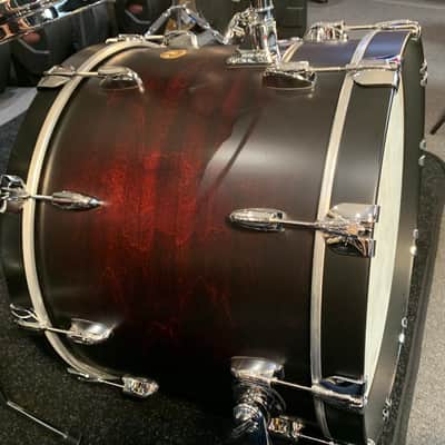Gretsch USA Custom 4-Piece 10/12/16/22 Drum Kit Set in Satin Dark Chestnut Duco w/ Double-Tom Holder image 8