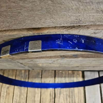 Premier XPK 22" Bass Drum Hoop 1990s, Blue USED! RKHOP060925 image 3