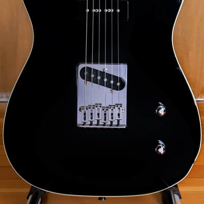 2002 Fender Japan Aerodyne Telecaster Black with cream binding P90 matching headstock - RARE CIJ! image 4