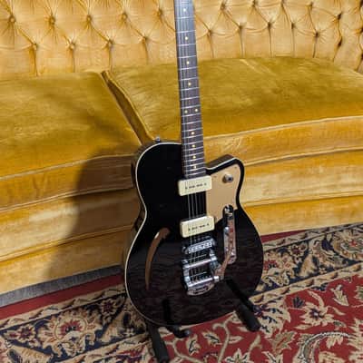 Reverend Club King 290 with Rosewood Fretboard and Bigsby - Midnight Black image 14