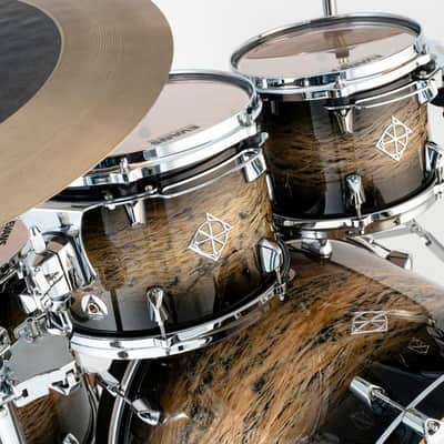 Dixon Artisan Select 422 Shell Pack PMT over Black to Black Burst (PODAX422-07-BKMBB-CR) image 6
