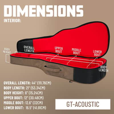 Gator Cases - GT-ACOUSTIC-BLK - Transit Acoustic Guitar Bag; Charcoal image 2