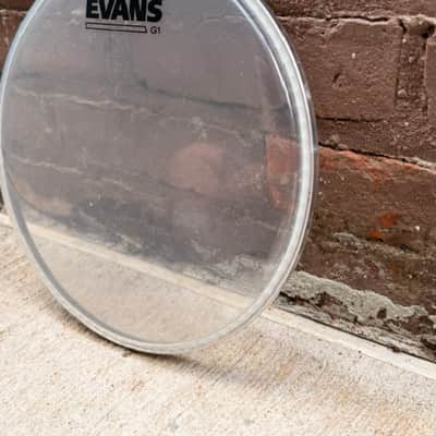 Evans Used Clear Drum Heads 16" Hydraulic Red, 12" Hydraulic Red, 12" Clear and 10" Clear Respectively image 8