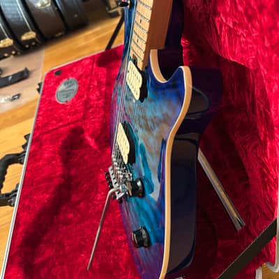 EVH Wolfgang WG QM with baked maple neck and EVH WG case - Chlorine Burst image 8