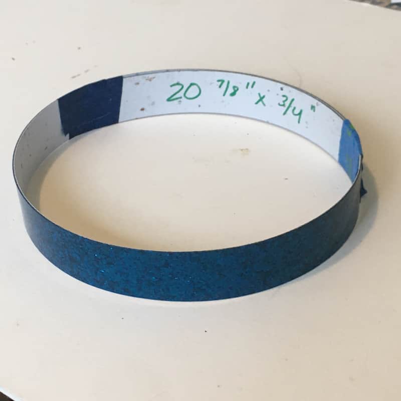 ? Gretsch Bass drum hoop inlay NOS Blue Sparkle