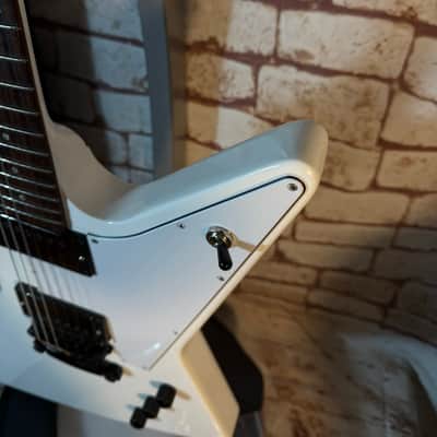 Gibson Explorer 1976 Reissue von 1993 used Weiße Lackierung nachträglich mit Hetset EMG Black HW Case image 4