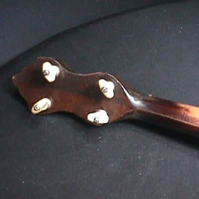 An Antique Conqueror Tenor Banjo with Resonator in it's Original Case & Ready to Play 2 B image 6
