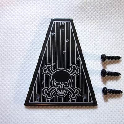 Skull Head Truss Rod Cover for Jackson Guitars with Triangle 3 Hole mounting Truss Rod Cover image 1