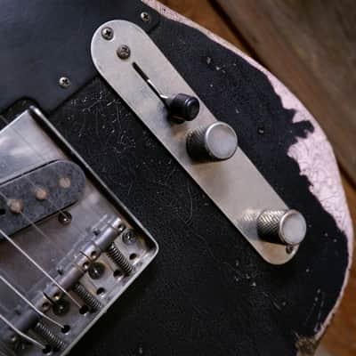 Keith Holland Custom T-ANS #1335 2025 - Black Nitro over Pink with Laser-Etched Paisley with Hard Case image 11