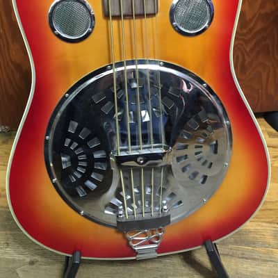Branson 5-string fretless resonator bass - Burst image 2