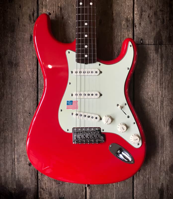 2008 Fender SE Stratocaster '1962' reissue Mark Knopfler signature model in Red finish with case image 1