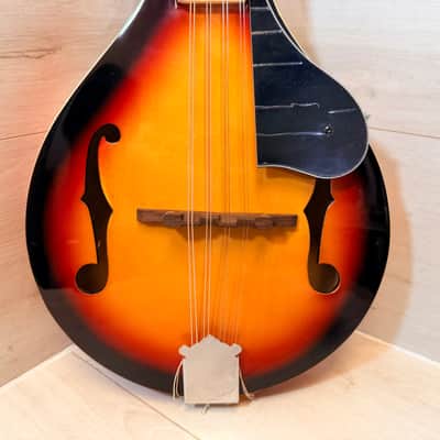 Unknown Vintage-Style A-Style 8-String Mandolin Sunburst w/ Hardshell Case image 4