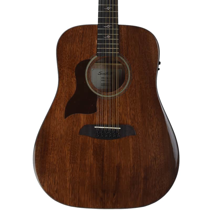 Sawtooth Mahogany Series Left-Handed 12-String Solid Mahogany Top Acoustic-Electric Dreadnought Guitar image 1