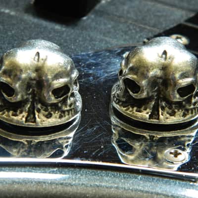 6 skull guitar Parts for fender jazz bass guitar solid metal & hand made in the U.S.A. image 3