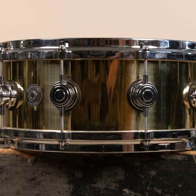 2000s DW Collector's Series 5.5x14 Bell Brass Snare Drum image 7