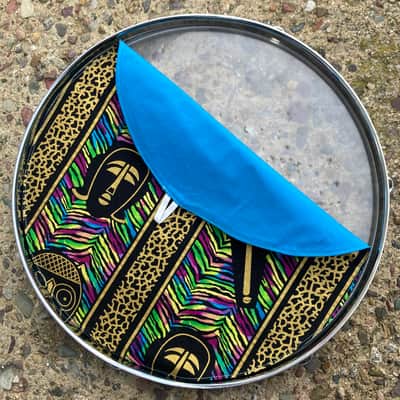 13" Drum Bunny reversible partial mute - fabric drum cover - dampener - compare to Drum Tortillas and Big Fat Snare image 2