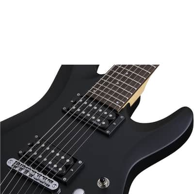 Schecter C-7 Deluxe 7-String Electric Guitar Rosewood Fretboard Satin Black image 5