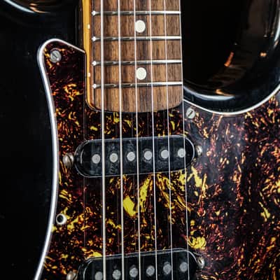 1990 Partscaster Stratocaster MIJ neck / American Standard body black image 4