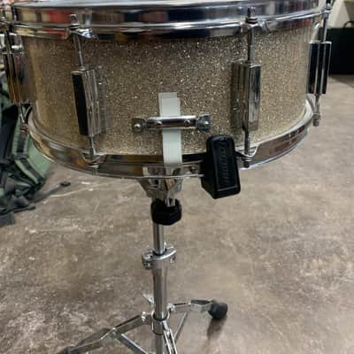 Tempro Vintage MIJ 5" x 14 " Silver Sparkle Snare Drum image 3
