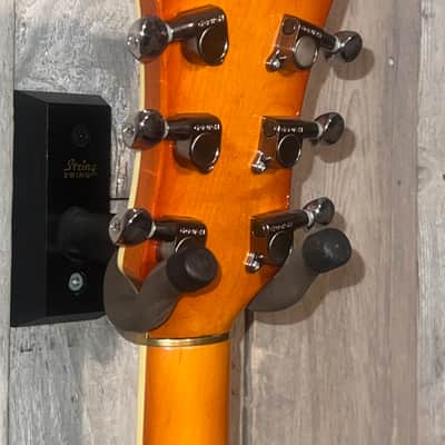Rare 2002 Bunker BAT 375 Semi Hollow Cutaway Electric Guitar, Amberburst Finish   Pro Setup Includes very Nice Gibson Case ! image 14