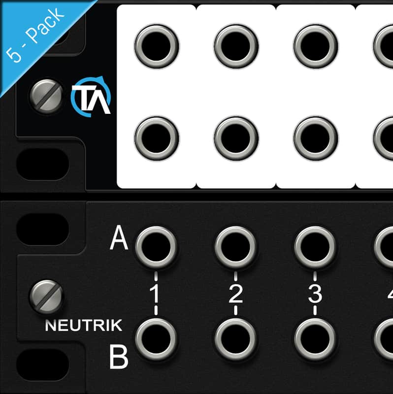 5- Pack Blank Patch Bay Labels Compatible with Neutrik NYS-SPP-L1 by Trace Audio image 1