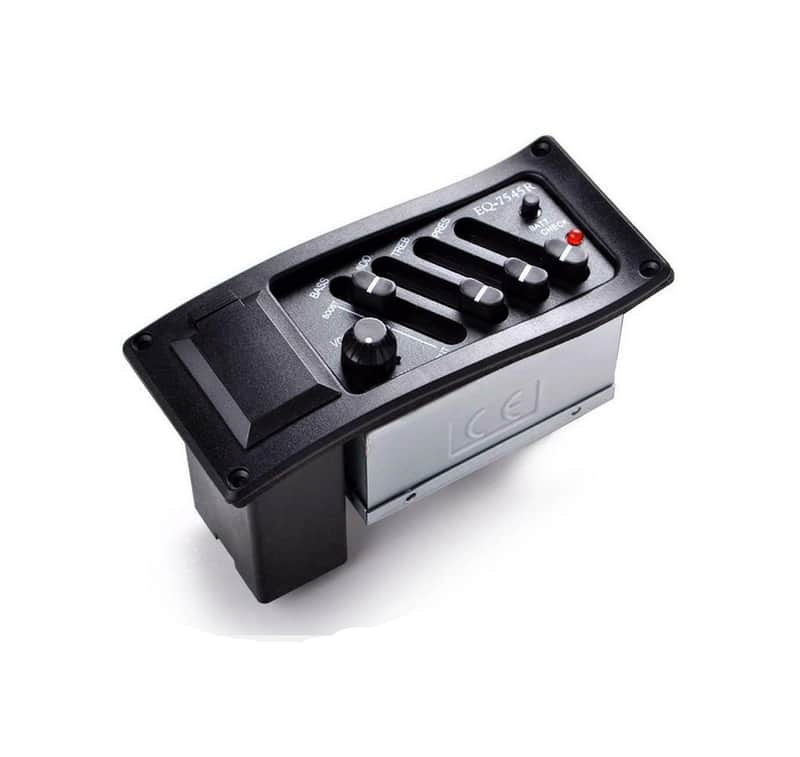 Acoustic Guitar Pre-amp EQ 7545R 4-Band Equalizer, Piezo Pickup and User's Manual image 1