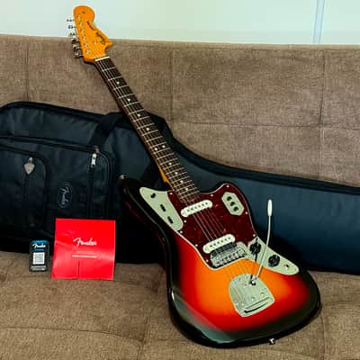 Fender Vintera III Mid '60s Jaguar with Fender Deluxe Gig Bag and case candy 2026 Model in 3-Color Sunburst image 1