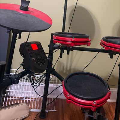 Alesis Nitro Mesh Kit Electronic Drum Set 2010s - Red image 3