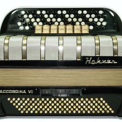 Vintage Hohner Accordina VII C Griff Button Accordion 120 Bass, made in Germany, with New Straps, Original Accordeone de Botones, 2671 image 3