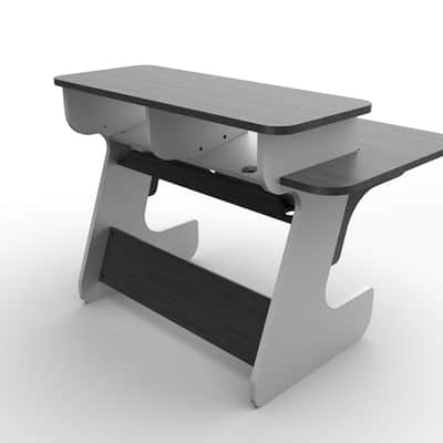 New Zaor Miza 61(Titanium Wenge)Studio Workstation with Rolling Tray for 61-key Keyboard & Rack Bays image 8