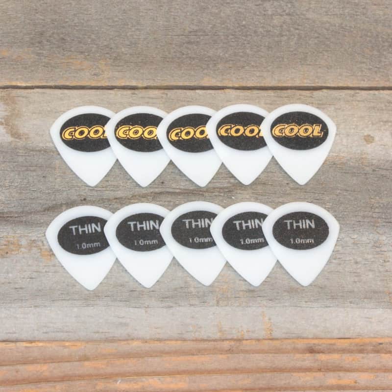 Cool Thin 1.0mm Jazz-Style Juratex Sand-Textured Accu-Grip Set of 10 Picks image 1