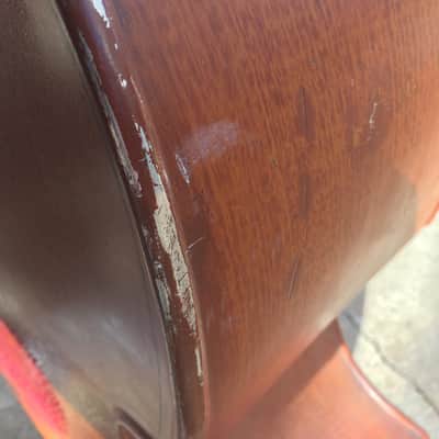 Alcoa ALUMINUM upright bass 1930s Faux wood finish image 17