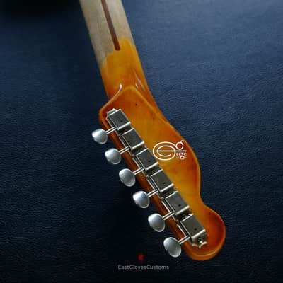 Fender American Vintage '52 Reissue Telecaster Black over Butterscotch Heavy Aged Relic image 25