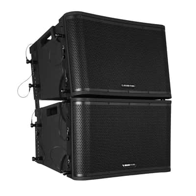 ZS-112BPW-PAIR | ZETHUS Series Pair of 12” Powered 2-Way Line Array Loudspeaker System w/ Two Titanium Compression Drivers, Onboard DSP, Black image 1