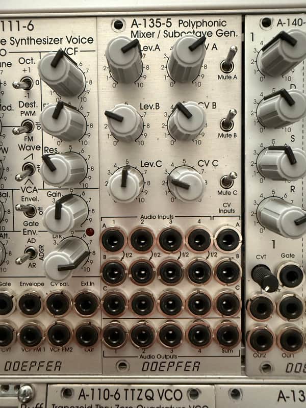 Doepfer A-135-5 Polyphonic Mixer/Suboctave Generator 2020s - Silver image 1