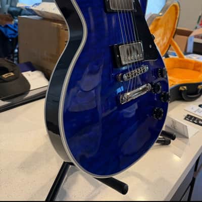 Gibson Le Paul Custom Shop 2025 - Gibson Custom Les Paul Custom AAA Quilt Top - Viper Blue Gloss, image 12