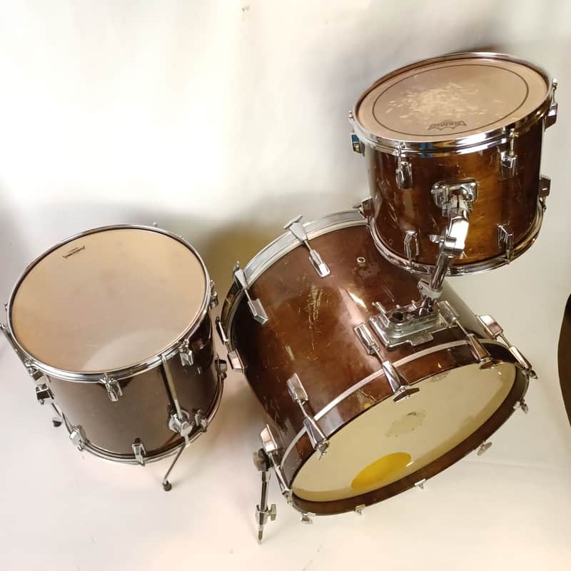 Pearl Drum Set 16x22"16x16"11x13"8ply"Maple Shell"Natural Walnut Japan Bass/Toms image 1