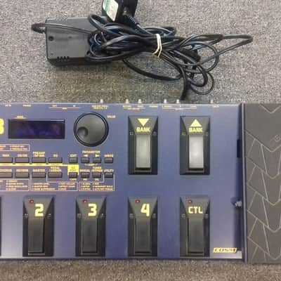 Boss Boss GT3 electric guitar multi effects pedal 1995 blue metal chassis image 3
