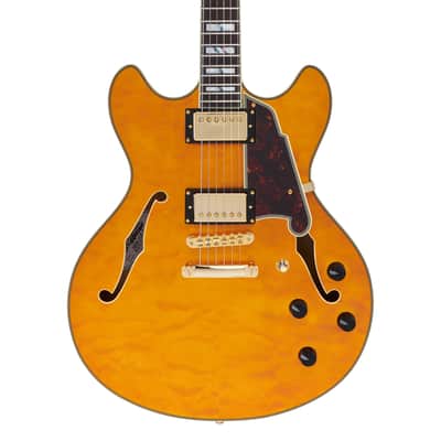 D'Angelico Excel DC XT Vintage Natural Quilt w/Case image 4