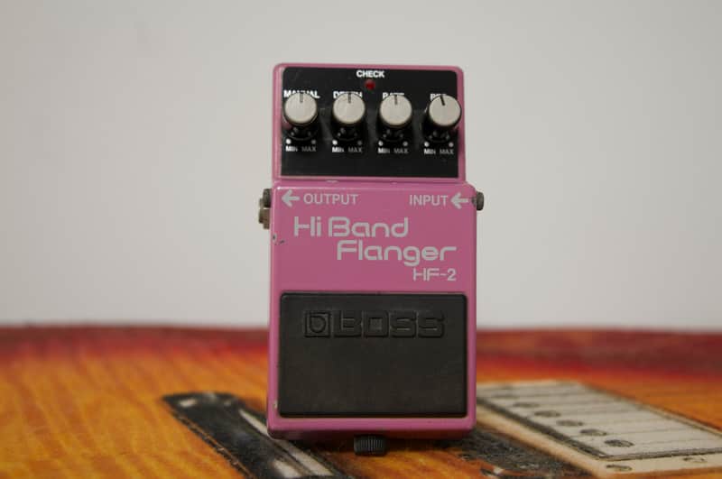 Boss HF-2 Hi Band Flanger (Green Label) Pink image 1