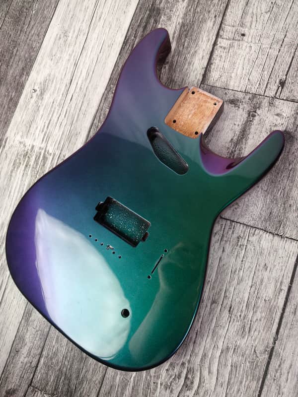 Havok Hard Tail Chameleon 2pc Mahogany Guitar S type, HS config Custom Guitar Body. 80' style image 1