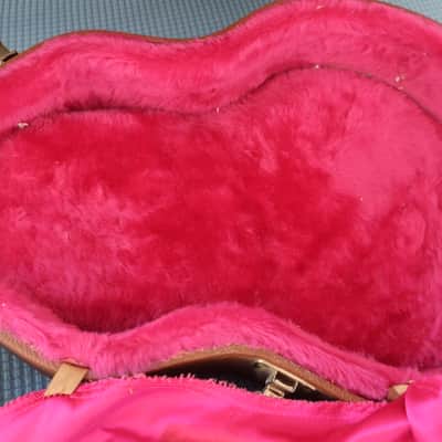 Vintage 1989 1990 1991 Fuzzy Blanket Gibson USA TKL Les Paul Case Brown Pink Shroud 40 X 13 X 3 image 4